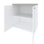 Balcão para Escritório 2 Portas Toq Grigio com Branco