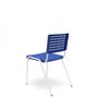 Cadeira 4 Pés Multi297 Sem Braço Com Estrutura Branca e Assento/Encosto Azul Escuro