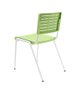Cadeira 4 Pés Multi297 Sem Braço Com Estrutura Branca e Assento/Encosto Verde