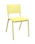 Cadeira 4 Pés Multi297 Sem Braço Com Estrutura e Assento/Encosto Amarelo