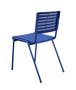 Cadeira 4 Pés Multi297 Sem Braço Com Estrutura e Assento/Encosto Azul Escuro