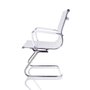 Cadeira de Escritório Diretor Fixa Eames Relax Cromada Branca