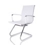 Cadeira de Escritório Diretor Fixa Eames Relax Cromada Branca