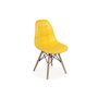 Cadeira Eames Botone Decorativa Fixa Amarela