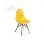 Cadeira Eames Botone Decorativa Fixa Amarela