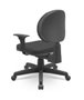 Cadeira Operativa Executiva BackSystem Lisa Tecido Preta Plaxmetal