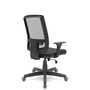 Cadeira Presidente Brizza Relax Crepe Preta Plaxmetal