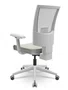Cadeira Presidente Cinza Claro – Ergonômica com Tela