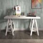 Escrivaninha Home Office Art com Pé Trave Branca