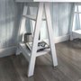 Escrivaninha Home Office Art com Pé Trave Branca