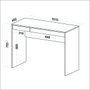Escrivaninha Home Office College 2 Gavetas Branca