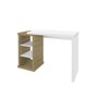 Escrivaninha em MDP Com Nichos Wood Olmo/Branco