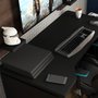 Escrivaninha com Painel 2 Prateleiras Gamer Preta Terrano