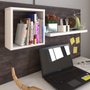 Escrivaninha Home Office Painel First Branco com Terrano