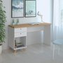Escrivaninha Mesa Sky Artany Olmo com Branca