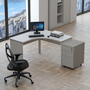 Estação de Trabalho Slim Express Cinza 135cm