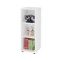 Estante Livreiro em MDP Branca Clean 2 Prateleiras
