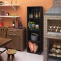 Estante Livreiro Preta Clean 3 Prateleiras