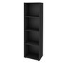 Estante Livreiro Preta Clean 3 Prateleiras
