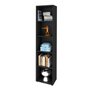 Estante Livreiro Preta Clean 4 Prateleiras
