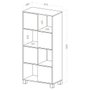Estante Semi-Aberta 4 Portas e 4 Nichos Mobile Wally Preto