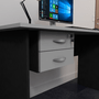 Gaveteiro suspenso 2 gavetas Cinza com Preto New City Gebb Work