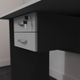 Gaveteiro suspenso 2 gavetas Cinza com Preto New City Gebb Work