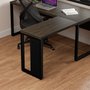 Mesa Auxiliar Dinâmica Pé Metal Ameixa com Preto