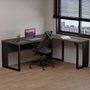 Mesa Auxiliar Dinâmica Pé Metal Ameixa com Preto
