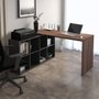 Mesa Com Nichos Auxiliares Nero Ipê com Preto