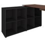 Mesa Com Nichos Auxiliares Nero Ipê com Preto