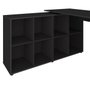 Mesa Com Nichos Auxiliares Nero Preta