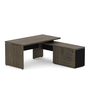 Mesa de Escritório Armário Pedestal Prius Ameixa/Preto