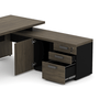 Mesa de Escritório Armário Pedestal Prius Ameixa/Preto