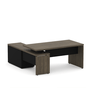 Mesa de Escritório Armário Pedestal Prius Ameixa/Preto