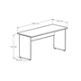 Mesa de Escritório Cinza 150cm Express
