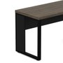 Mesa de Escritório com Pé Metal 120cm Ameixa com Preto