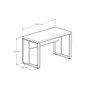 Mesa de Escritório com Pé Metal 120cm Ameixa com Preto