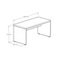 Mesa de Escritório Home Office 150cm Ameixa com Preto
