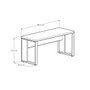 Mesa de Escritório Home Office 150cm Ameixa com Preto