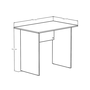 Mesa de Escritório MDP 90cm New City Calvi com Preto
