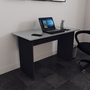 Mesa de Escritório New City 120cm Cinza com Preto