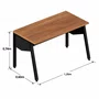 Mesa de Escritório Nogal e Preto – Reta com Pé Cavalete (1,35m)