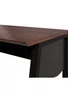 Mesa de Escritório Nogal e Preto – Reta com Pé Cavalete