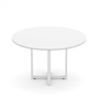 Mesa de Reunião Redonda Pé Metal Branca 120cm