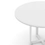 Mesa de Reunião Redonda Pé Metal Branca 120cm