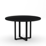 Mesa de Reunião Redonda Pé Metal Preta Express 120cm
