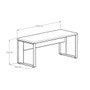 Mesa Escritório com Pé Metal 170cm Ameixa com Preto