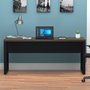 Mesa Escritório com Pé Metal 170cm Ameixa com Preto