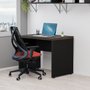 Mesa Escritório Home Office 90cm Ameixa com Preto